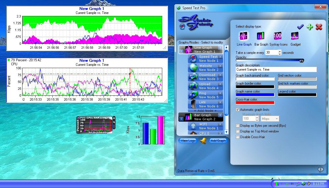 Actual Maximum Speed Test Monitor for FREE. Full Bandwidth speed test Meter.